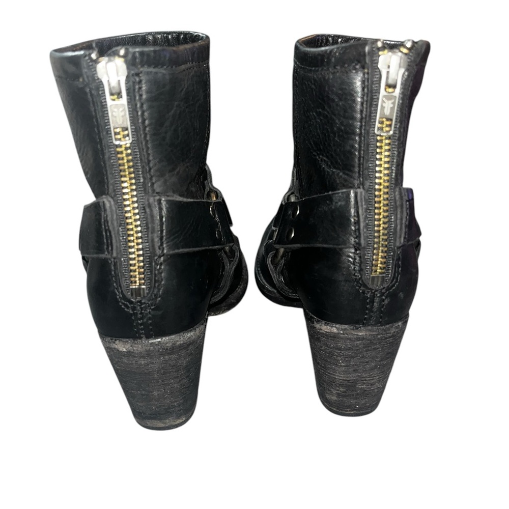 FRYE Motorcycle Tabitha Harness Ankle Boots Size 6.5 - Picture 3 of 8